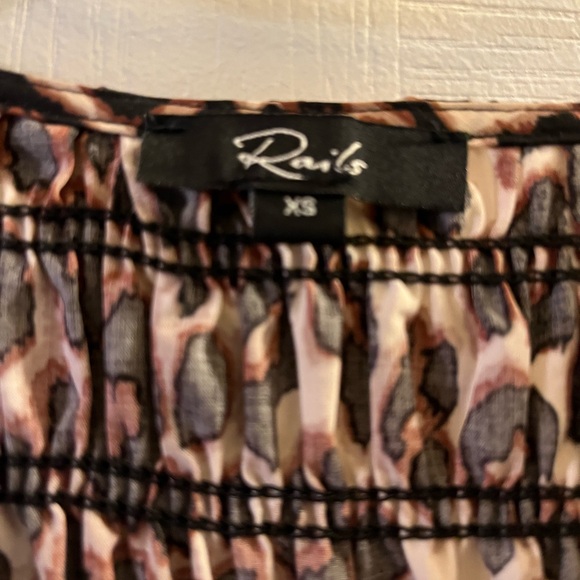 Rails Clementine Leopard Print V-Neck Midi Dress - Brown black and cream - Picture 5 of 5